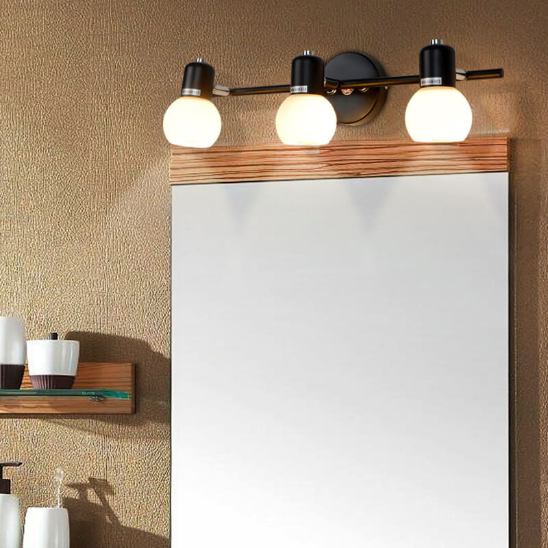 Vintage Weißes Glas Kuppel Schminklicht 2/3 Licht Wandleuchte 