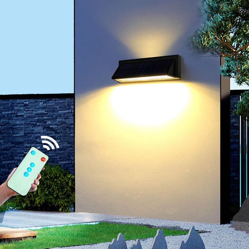 Outdoor Solar Waterproof Rectangular Slant LED Patio Wall Sconce Lamp