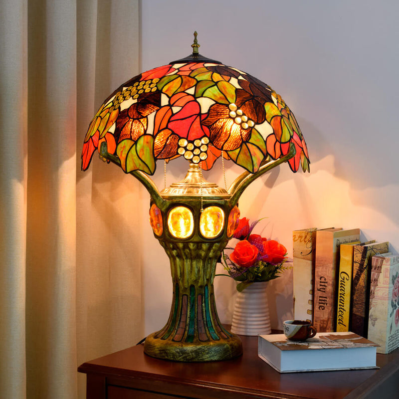 Lampe de Table en Alliage de Zinc Rétro Luxe Léger Européen à 4 Lumières 