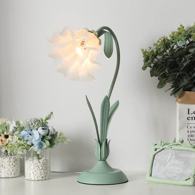 Moderne 1-flammige Tischlampe im europäischen Blumendesign 