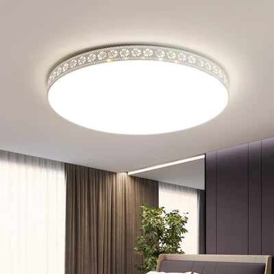 Modern Minimalist Plum Blossom Round LED Flush Mount Ceiling Light