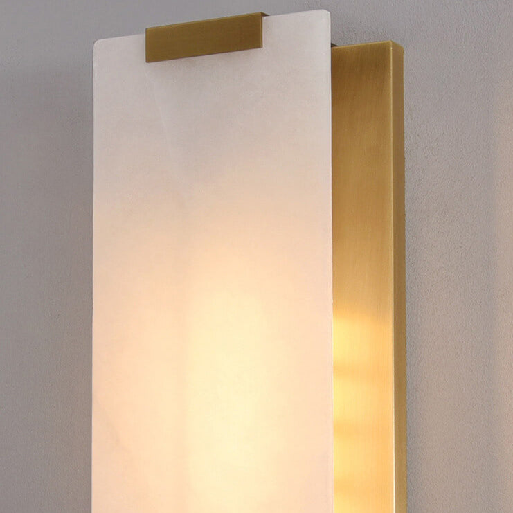 Nordic Light Luxury Marble Strip Design 1/2-Light Wall Sconce Lamp