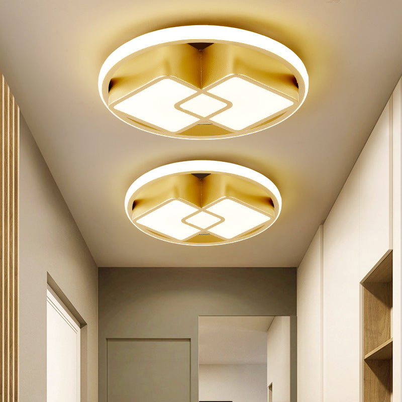 Nordic Light Luxury Square Round LED Flush Mount Lighting