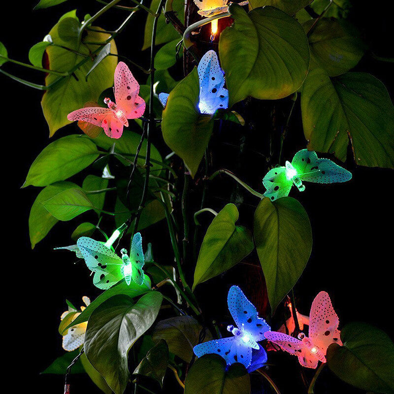 Lumières décoratives à LED en forme de papillon créatif moderne solaire 