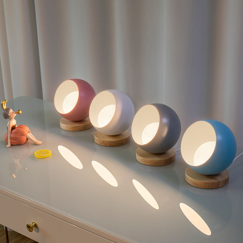 Creative Hemispherical Macaron Color LED Night Light Table Lamp