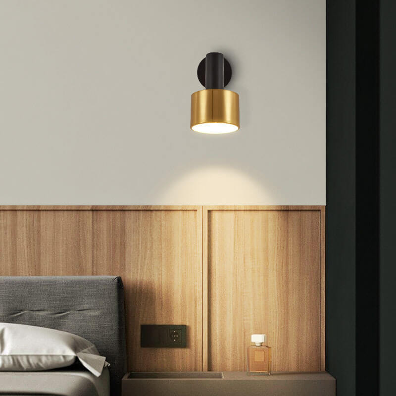 Modern Minimalist Round Head Metal 1-Light Wall Sconce Lamp