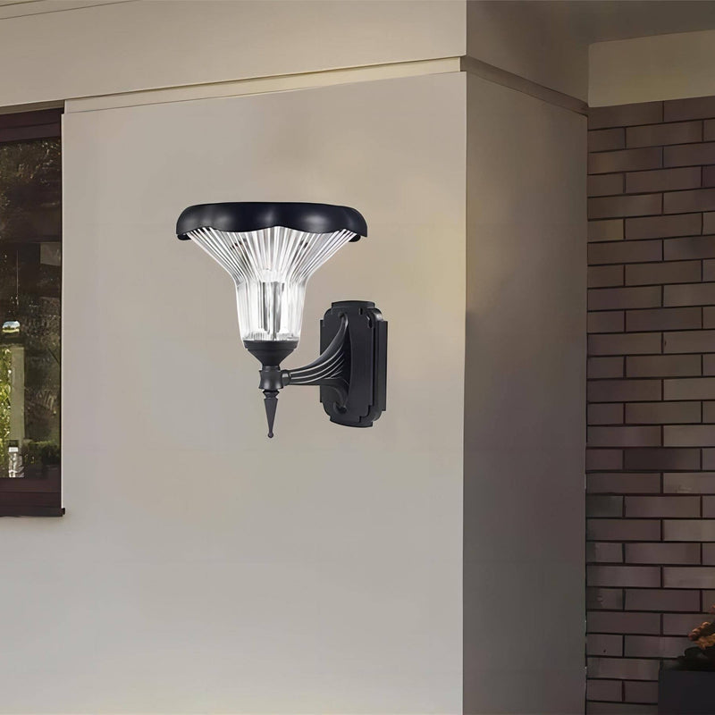 ضوء حديقة مشهد مقاوم للماء LED PC ألمنيوم زهرة مستديرة عتيقة للطاقة الشمسية في الهواء الطلق 