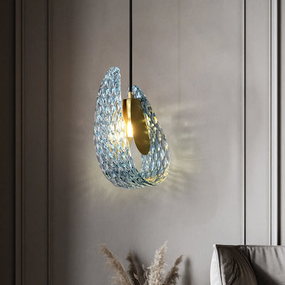 European Light Luxury All Copper Glass 1/2-Light Pendelleuchte