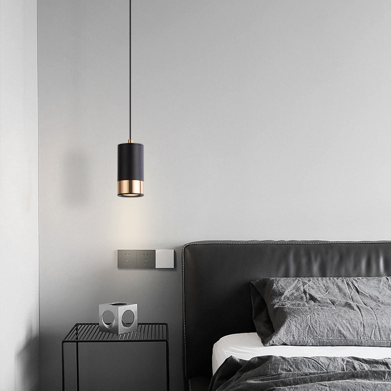 Modern Minimalist Column Iron Mini 1-Light Pendant Light For Living Room