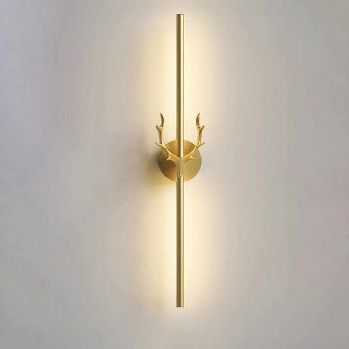 Modern Luxury Aluminum Long Strip Antler Shape LED Wall Light For Living Room
