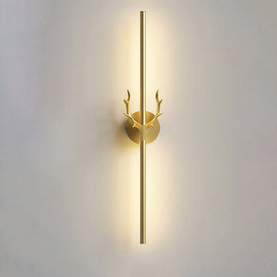 Modern Light Luxury Aluminum Long Strip Antler Shape LED Wall Sconce Lamp