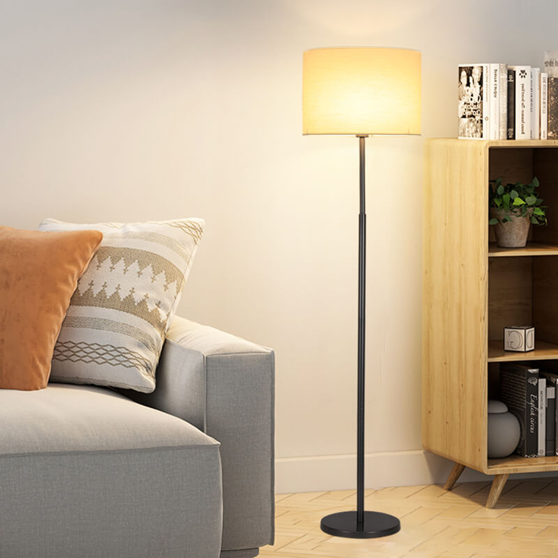 Nordic Simplicity Drum Cone Shade Linear 1-Light Standing Floor Lamp