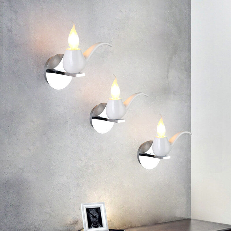 Modern Creative Pipe Resin Hardware 1-Light Wall Sconce Lamp