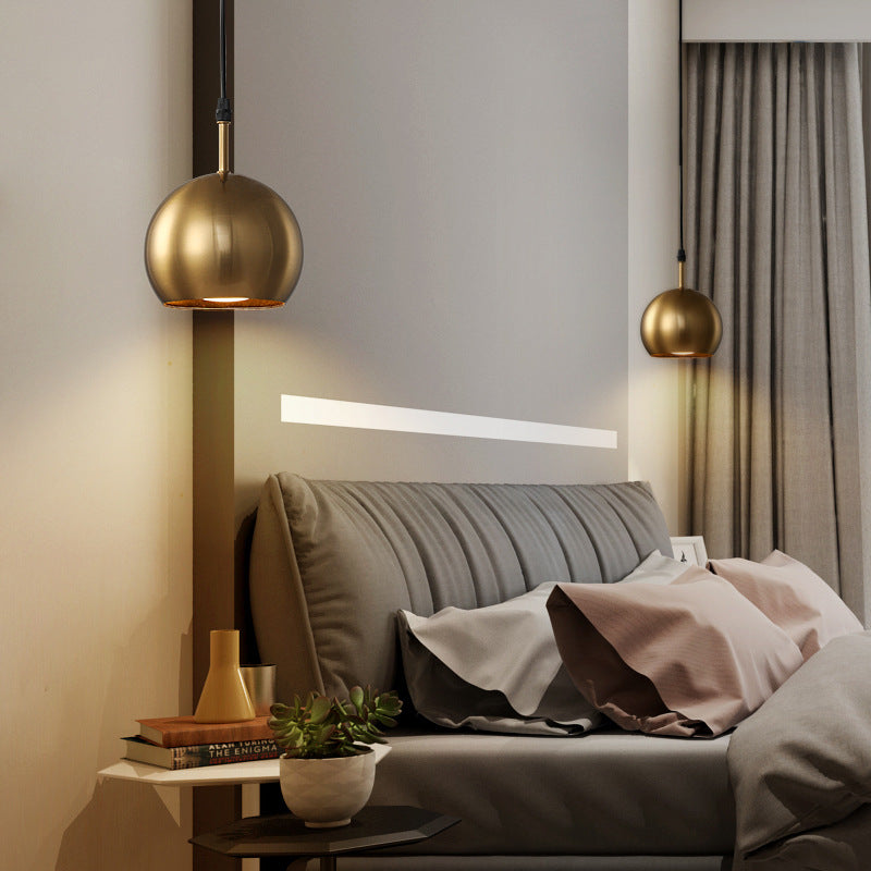 Nordic Light Luxury Brass Orb 1-Light Pendant Light