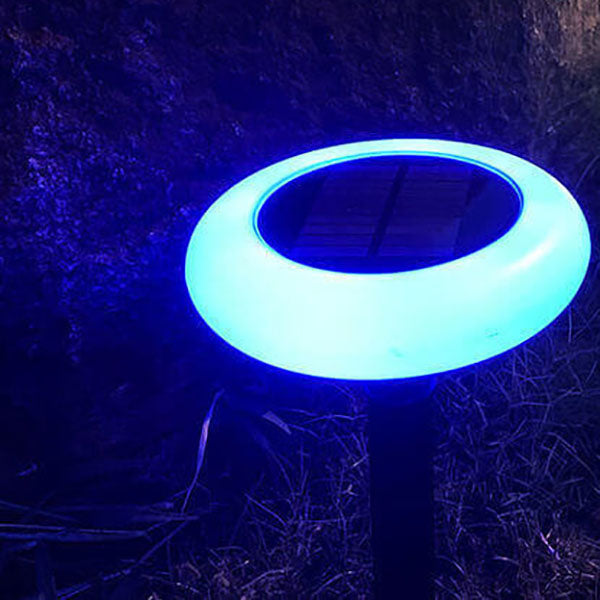 Simple 7 Color Round Plum Blossom LED Outdoor Garden Landscape Light