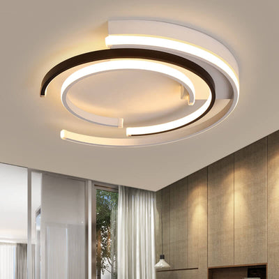 Nordic Creative Circle Half Round LED Flush Mount Ceiling Light