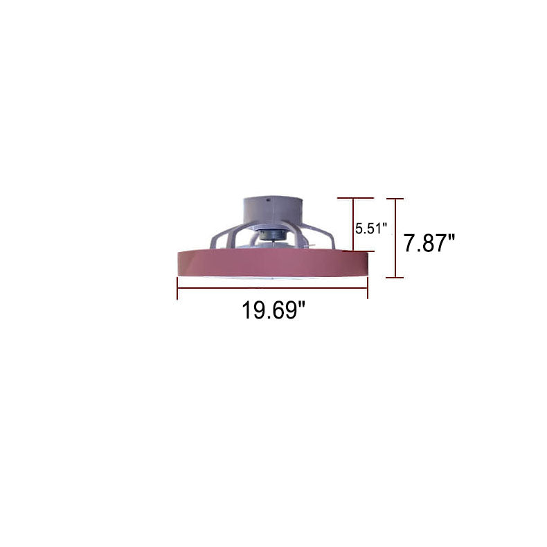 Moderne, minimalistische, einfarbige LED-Deckenventilatorleuchte aus Eisen und Kupfer