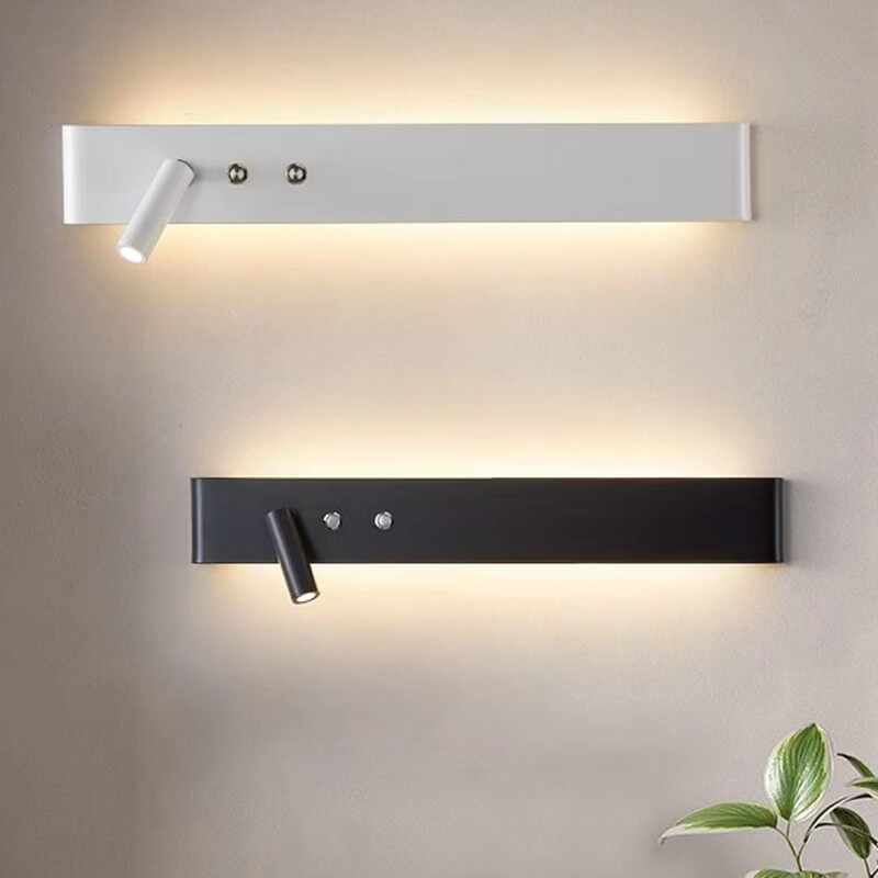 Modern Minimalist Rectangular Aluminum Iron LED Wall Sconce Lamp