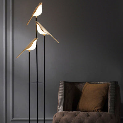 Nordic Creative Magpie Decorative 3-Light LED Standing Floor Lamp