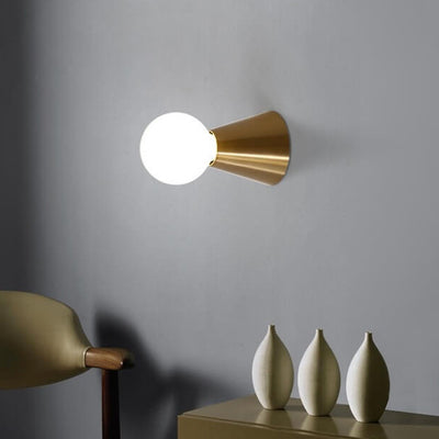 Nordic Minimalist Conical Design 1-Light Flush Mount Light