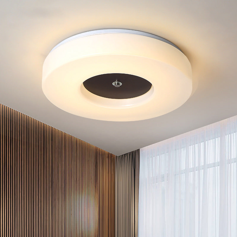 Luz de techo empotrada LED acrílica redonda de nogal chino minimalista 