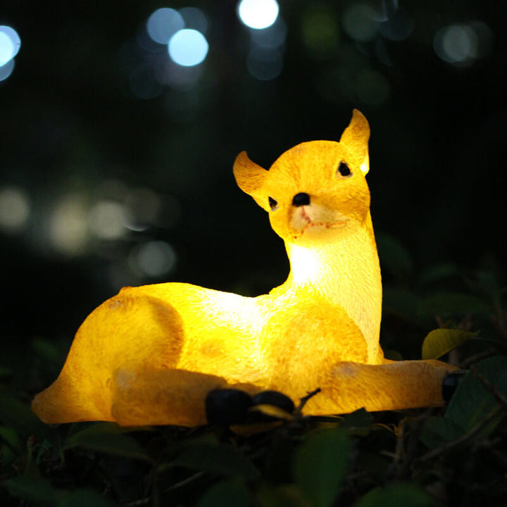 Luz LED solar contemporánea y creativa de resina con forma de animal, impermeable, para jardín, césped y paisajismo 