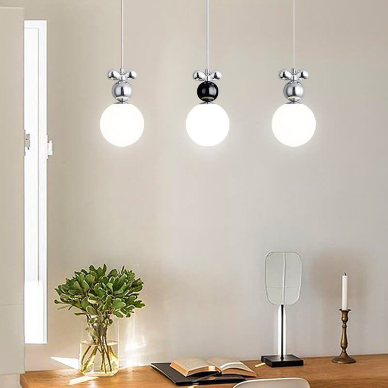 Diseño de hardware minimalista moderno Esfera Lámpara colgante de 1 luz 