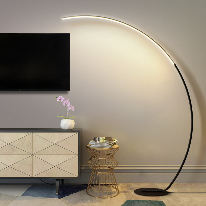 مصباح أرضي LED قائم من الألومنيوم والأكريليك بتصميم عصري بسيط على الطراز الشمالي لمعدات صيد الأسماك 