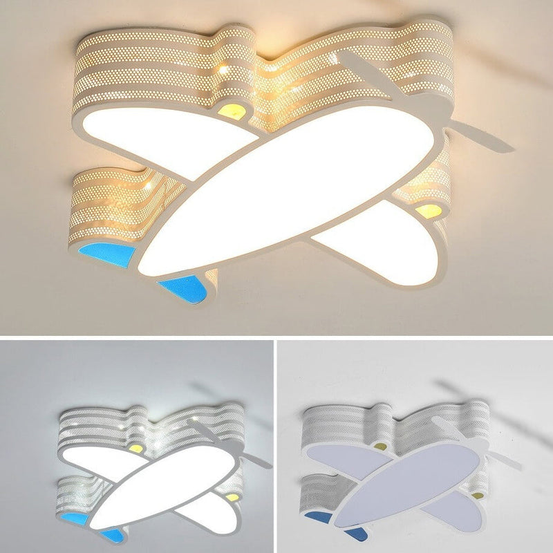 Creative Simplicity Airplane Acrylic LED Kids Flush Mount Ceiling Light