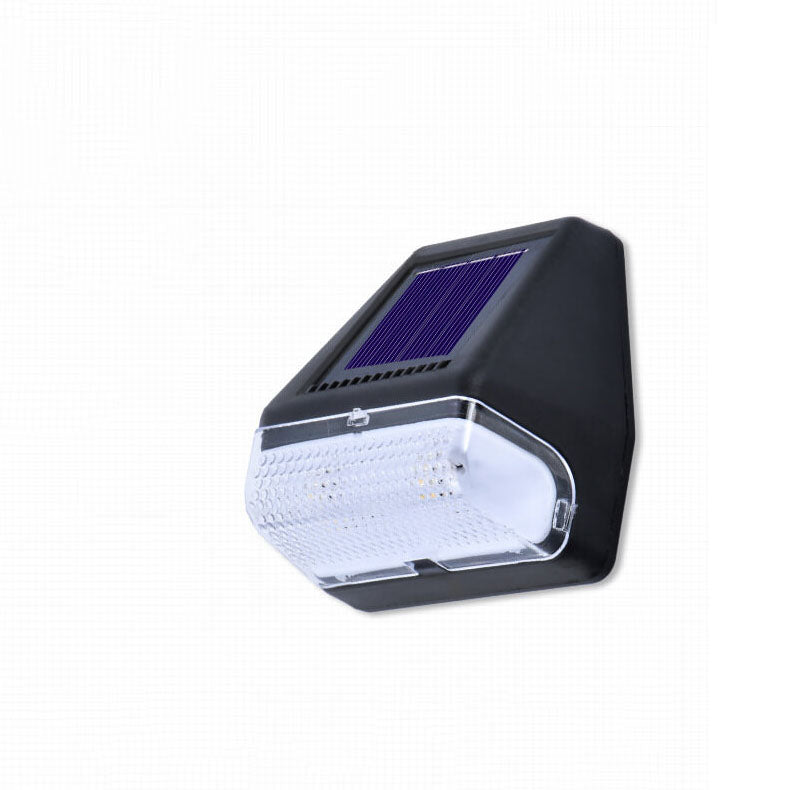 ضوء حائط حديقة فناء خارجي مقاوم للماء LED يعمل بالطاقة الشمسية بشكل مربع حديث 