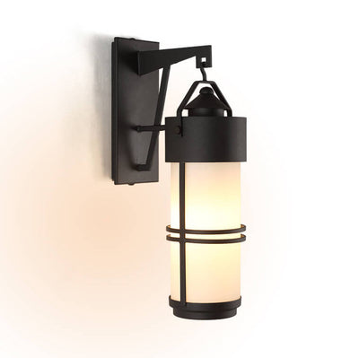 European Rustic Vintage Iron Outdoor Waterproof 1-Light Wall Sconce Lamp