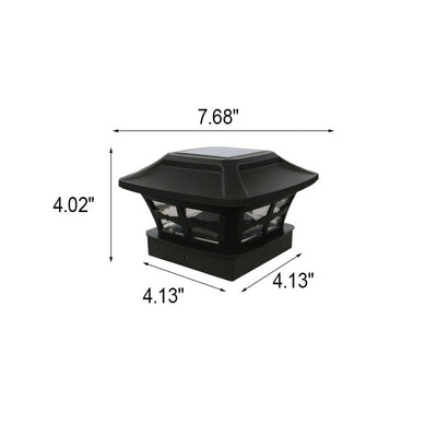 Solar Creative Square Post Head Light LED Outdoor Garden Landscape Light