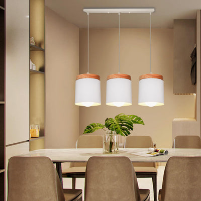 Modern Solid Color 1/3-Light Iron Pendant Light