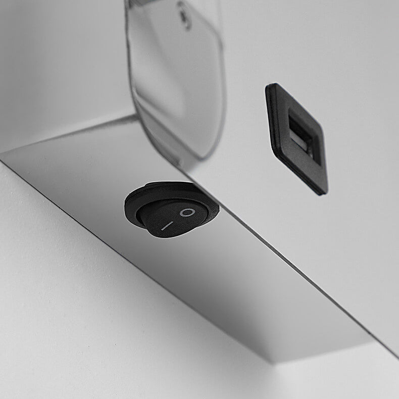 Lampe murale LED carrée en acrylique simple et moderne en acier inoxydable 