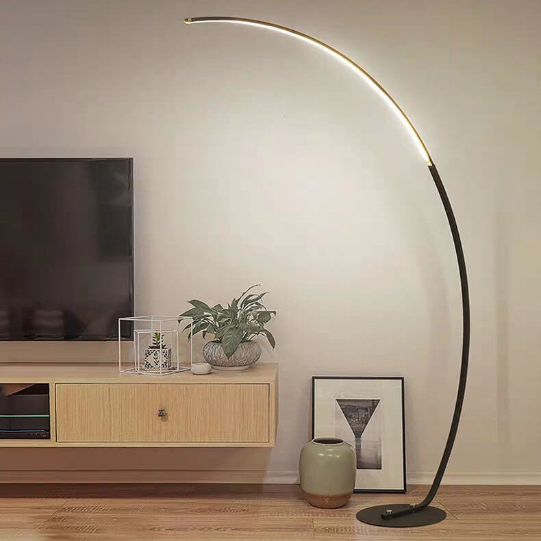 Fishing Rod Shaped 1-Light Arc Circular LED Floor Lamps