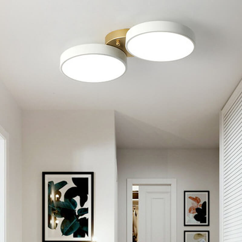 Modern Minimalist Round Iron Acrylic LED Flush Mount Ceiling Light