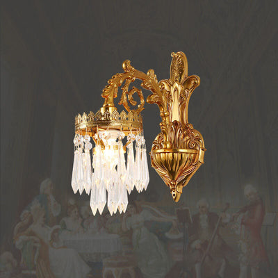 Vintage Tiffany gefärbte florale Glaskuppel 1-Licht Wandleuchte Lampe 