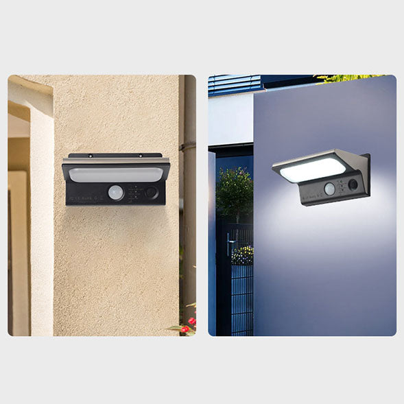 Lampe murale LED à détecteur de mouvement intelligent solaire extérieur étanche 