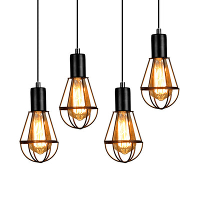 Industrial Vintage Birdcage Iron 1-Light Pendant Light