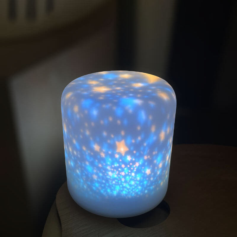 مصباح طاولة LED ليلي بضوء واحد مع شحن USB مصنوع من السيليكون النجمي الإبداعي 