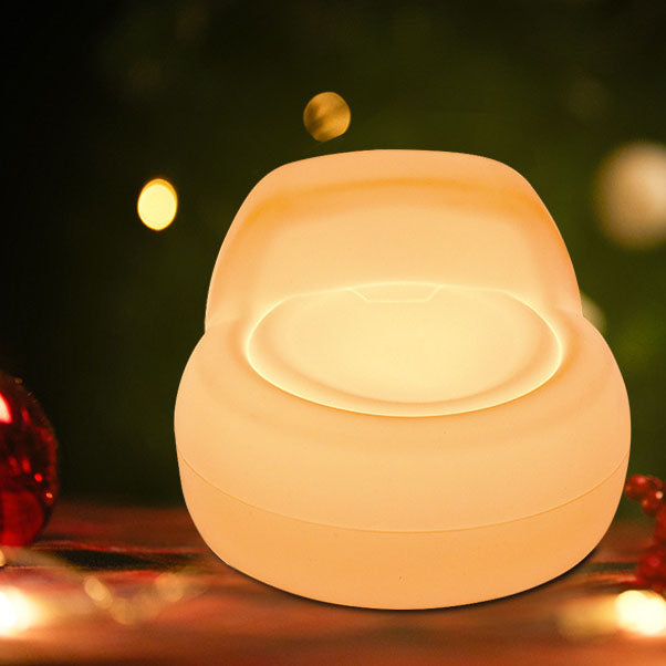 Moderne kreative LED-Nachttischlampe in Sofaform aus Silikon und ABS 