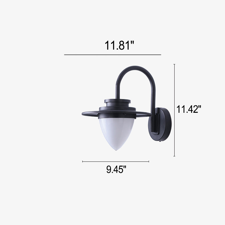 Kreatives wasserdichtes Glas-Pfirsich-Schatten-Design LED-Wandleuchte für den Außenbereich 