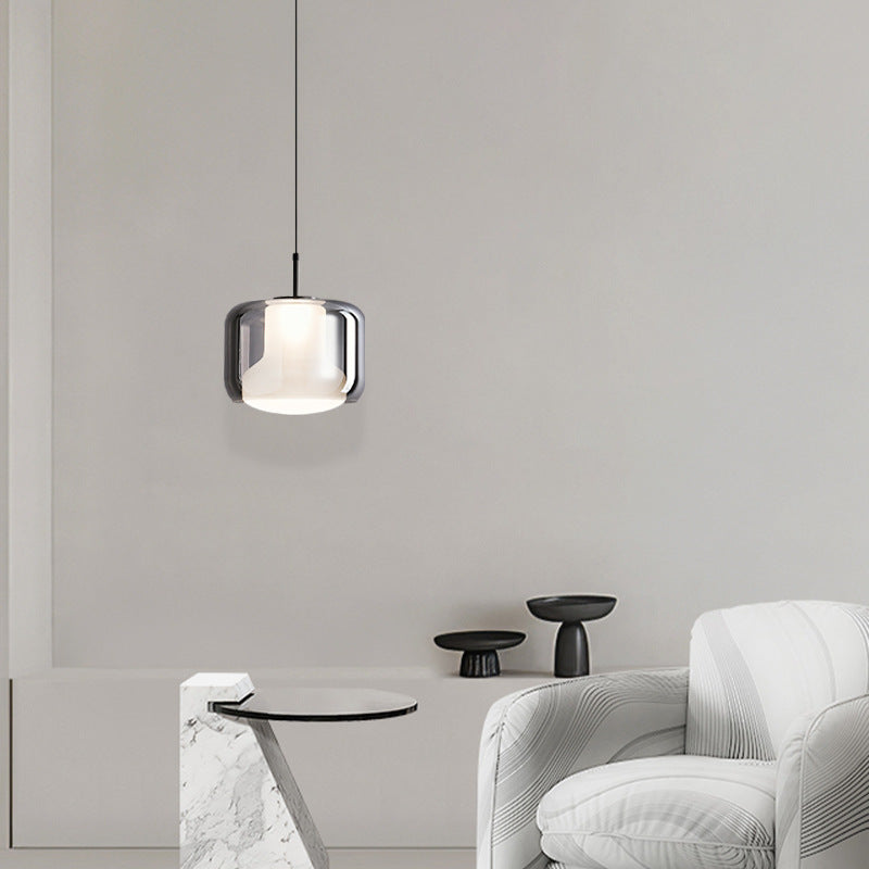 Lámpara colgante moderna minimalista de cobre acrílico con 1 luz 