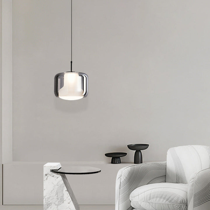 Lámpara colgante moderna minimalista de cobre acrílico con 1 luz 
