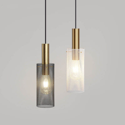 Nordic Creative Iron Mesh Column 1-Light Pendant Light