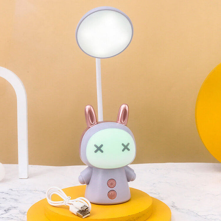 Lámpara de Escritorio para Niños LED de Cuidado de Ojos ABS de Muñeca de Dibujos Animados Colorida 