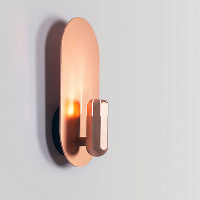 Nordische kreative ovale flache LED-Wandleuchte aus Aluminium