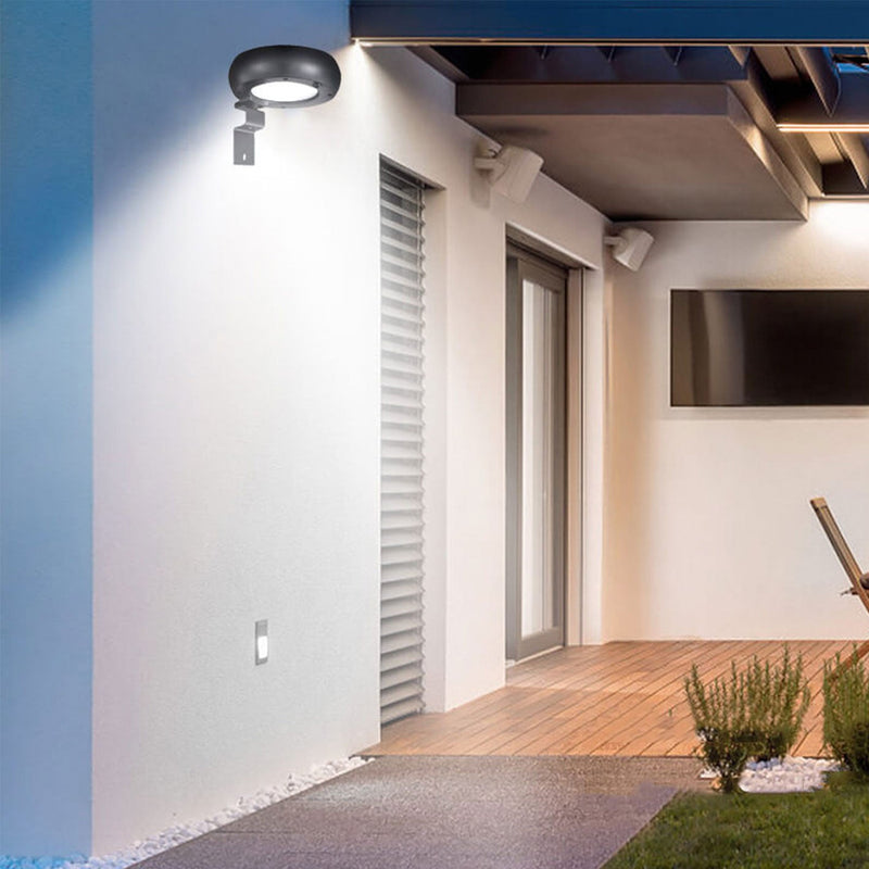 Einfache runde Solar-Outdoor-Wasserdichte Wandleuchte 