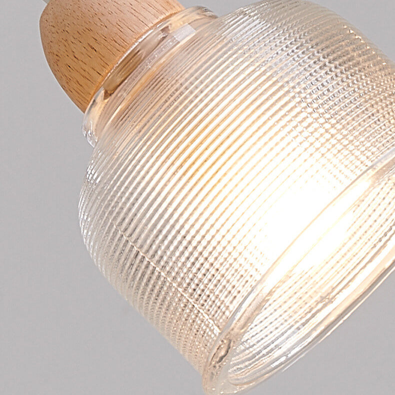 Nordic Log Glas Einfaches Design 1-Licht Pendelleuchte 