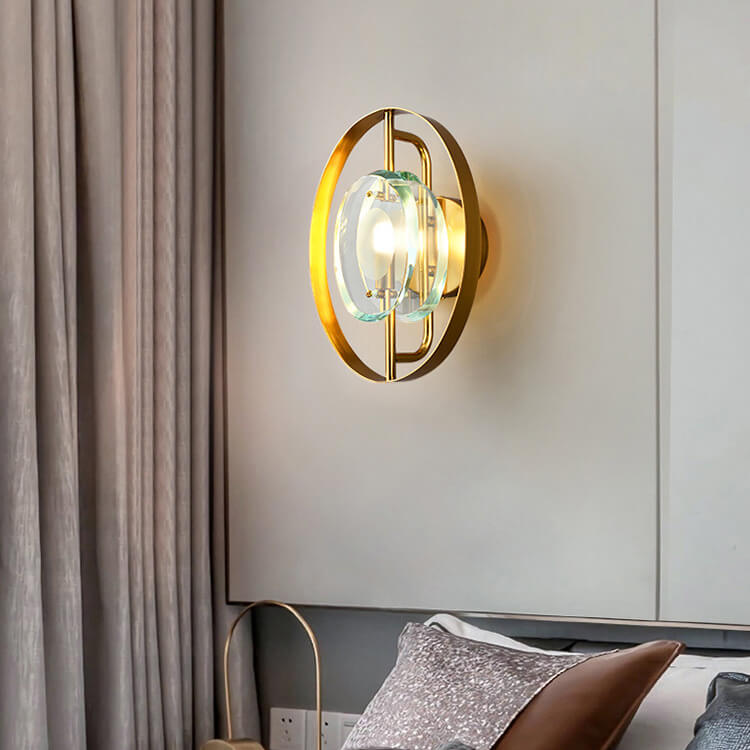 Modern Nordic Light Luxury Creative Round Ring 1-Light Wall Sconce Lamp